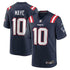 Custom Drake Maye New England Patriots Game Jersey Navy