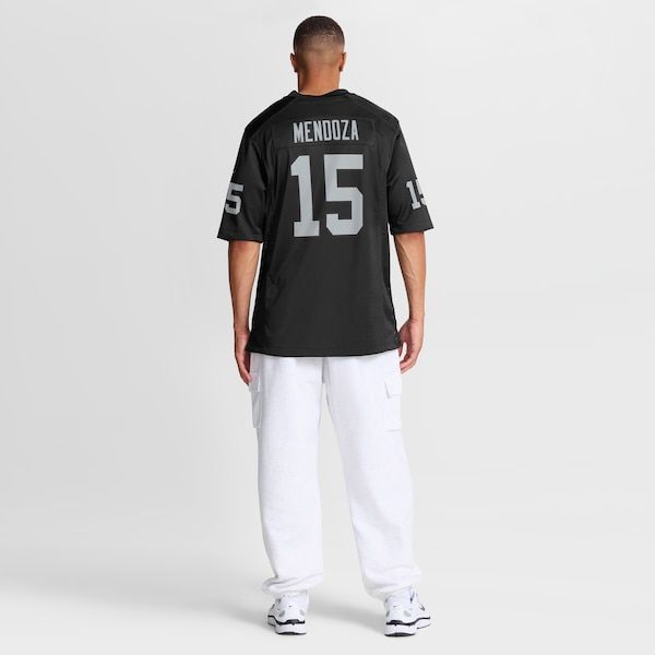 Custom Fernando Mendoza Las Vegas Raiders 2026 NFL Draft First Round Pick No. 1 Game Jersey Black