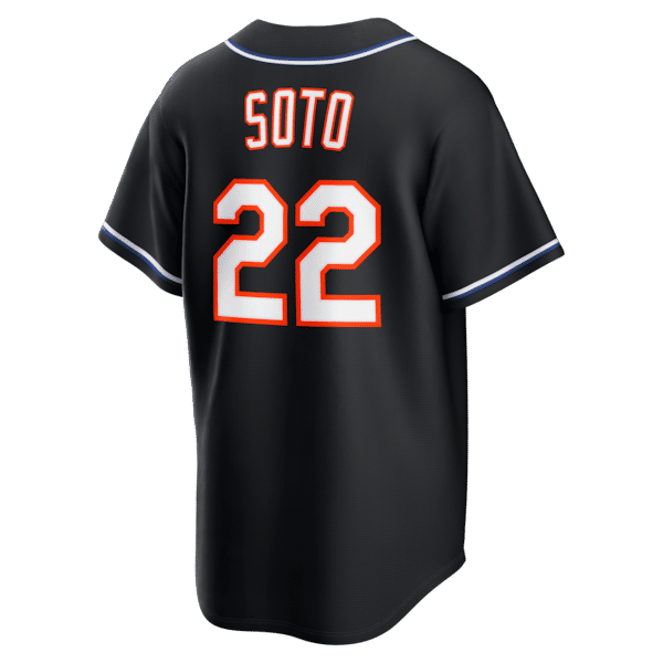 Custom Juan Soto New York Mets Alternate Replica Jersey Black