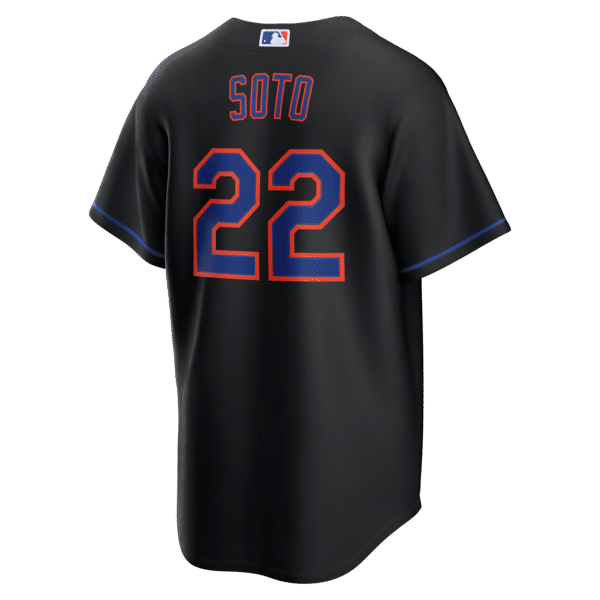 Custom Juan Soto New York Mets Alternate Replica Jersey Black