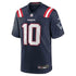 Custom Drake Maye New England Patriots Game Jersey Navy