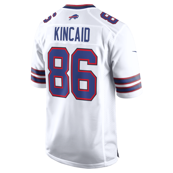 Custom Dalton Kincaid Buffalo Bills Game Jersey White