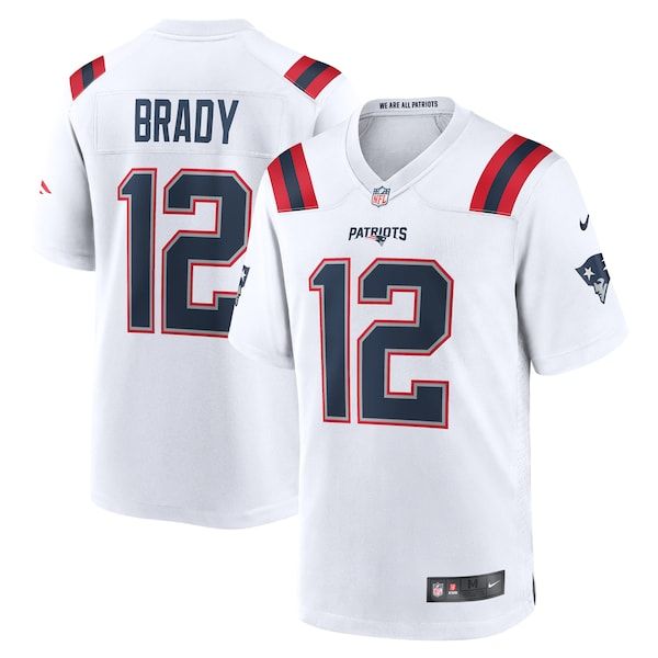 Custom Tom Brady New England Patriots Retired Game Jersey White