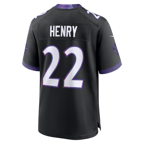 Custom Derrick Henry Baltimore Ravens Alternate Game Jersey Black