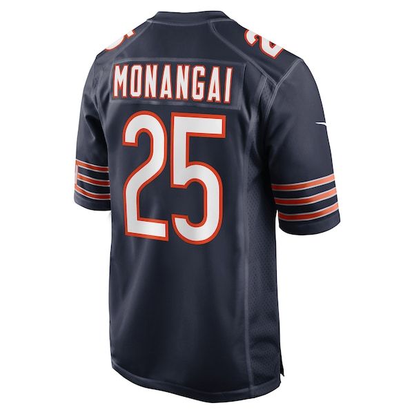Custom Kyle Monangai Chicago Bears Team Game Jersey Navy