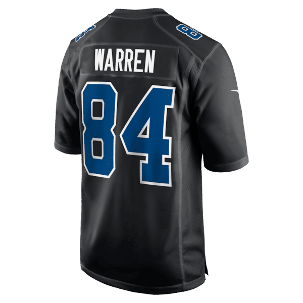 Custom Tyler Warren Indianapolis Colts Fashion Game Jersey Carbon Black