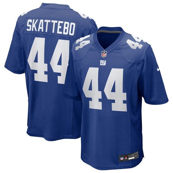 Custom Cam Skattebo New York Giants Game Jersey Royal