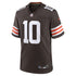 Custom Quinshon Judkins Cleveland Browns 2025 NFL Draft Game Jersey Brown