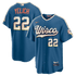 Custom Christian Yelich Milwaukee Brewers 2026 City Connect Stadium Jersey Mineral Blue