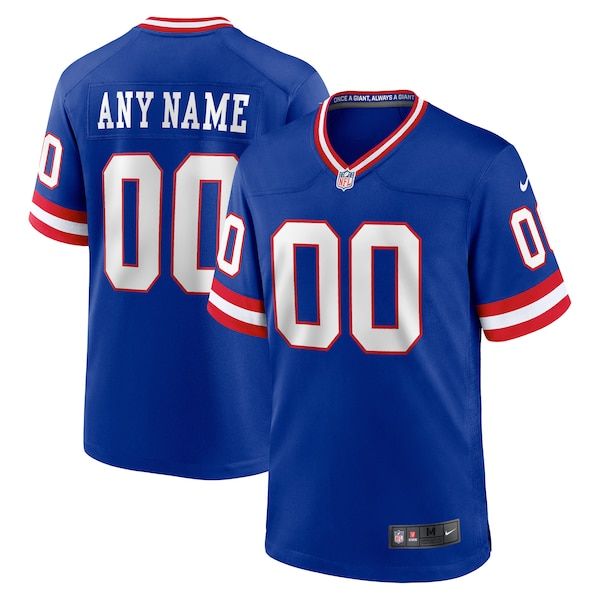 Custom New York Giants Classic Custom Game Jersey Royal