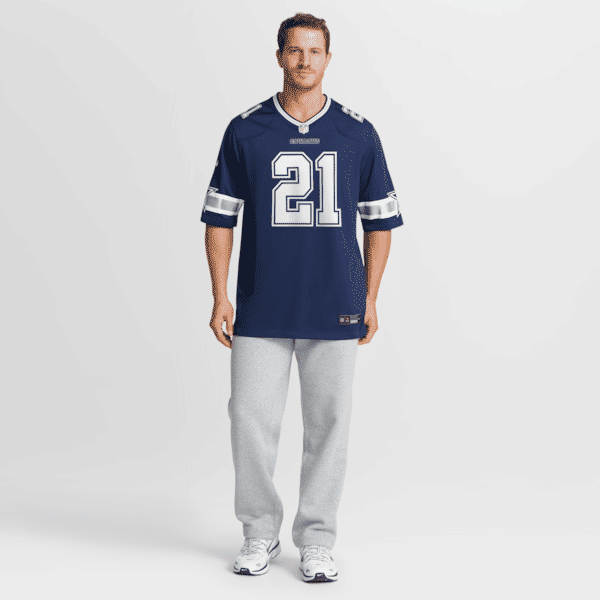 Custom Deion Sanders Dallas Cowboys Team Retired Player Game Jersey Navy