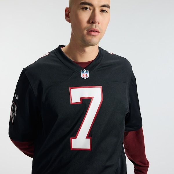 Custom Bijan Robinson Atlanta Falcons Game Jersey Black