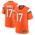 Custom Jaylen Waddle Denver Broncos Game Jersey Orange