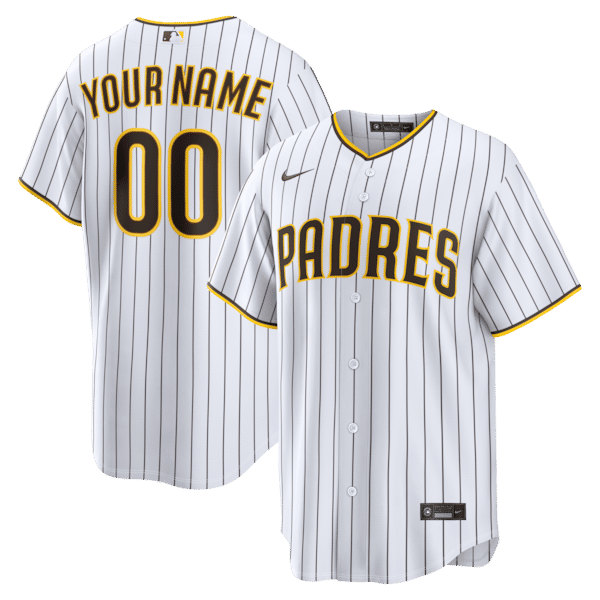 Custom San Diego Padres Home Replica Custom Jersey White