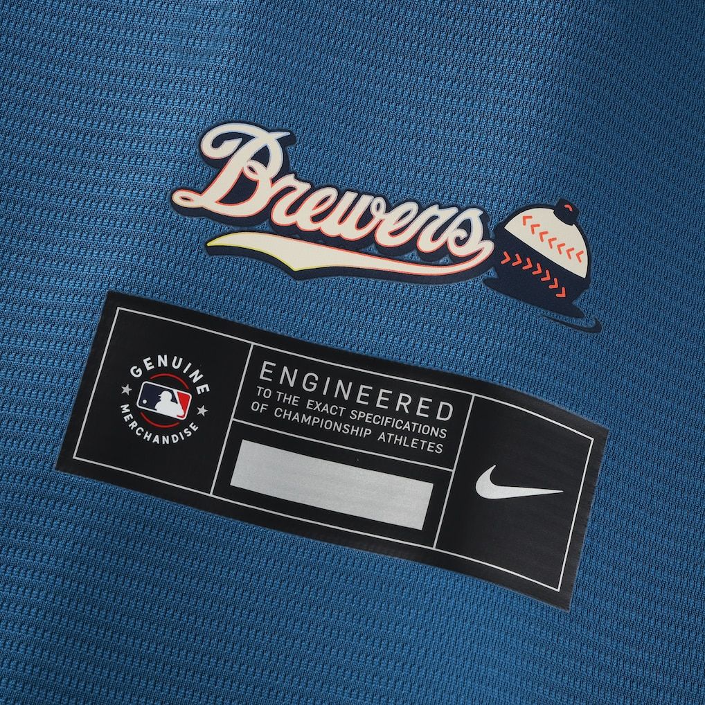 Custom Christian Yelich Milwaukee Brewers 2026 City Connect Stadium Jersey Mineral Blue