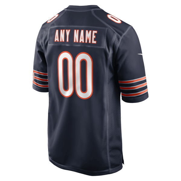 Custom Chicago Bears Custom Game Jersey Navy