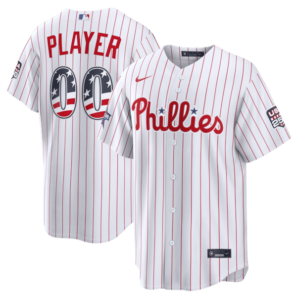 Custom Philadelphia Phillies 2026 All-Star Game Stars & Stripes Stadium Pick-A-Player Jersey White