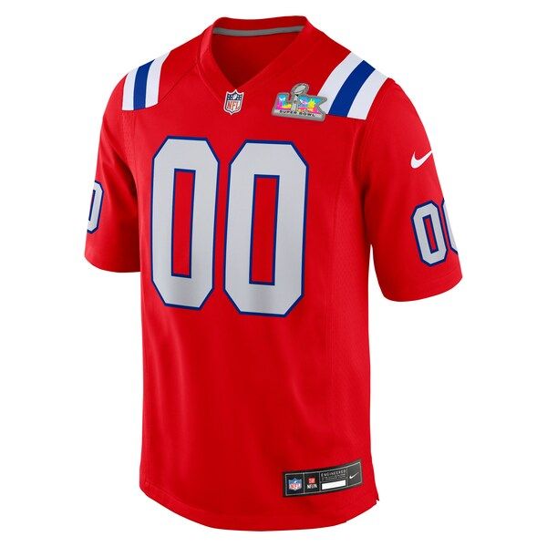 Custom New England Patriots Custom Game Jersey Red