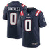Custom Christian Gonzalez New England Patriots Game Jersey Navy