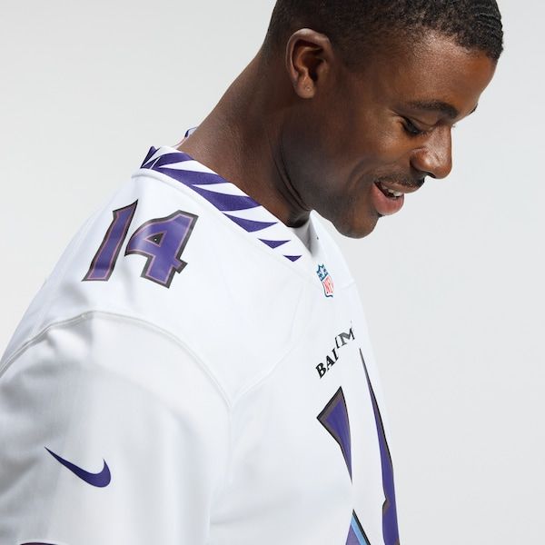 Custom Kyle Hamilton Baltimore Ravens Game Jersey White