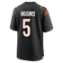 Custom Tee Higgins Cincinnati Bengals Game Jersey Black