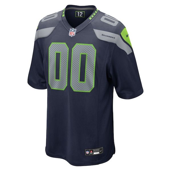 Custom Seattle Seahawks Custom Game Jersey Navy