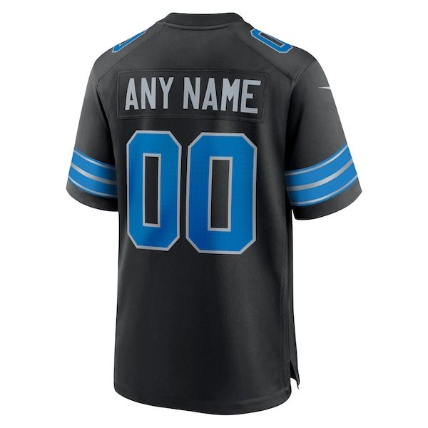 Custom Detroit Lions Alternate Custom Game Jersey Black
