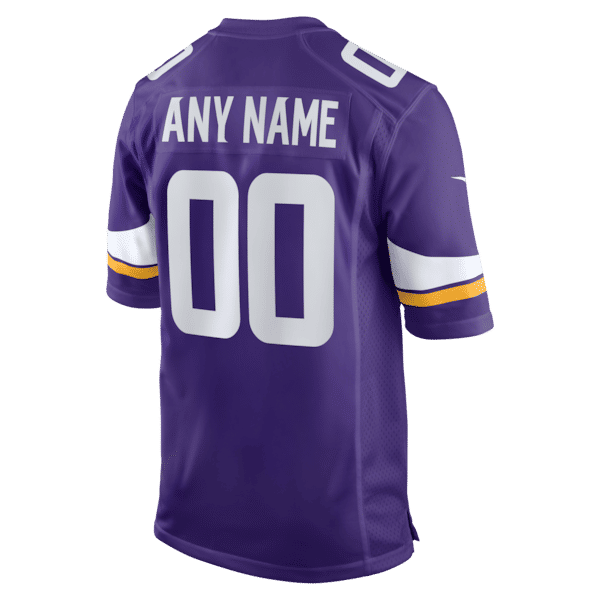 Custom Minnesota Vikings Custom Game Jersey Purple