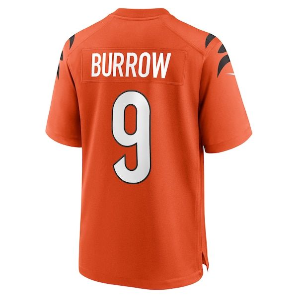 Custom Joe Burrow Cincinnati Bengals Alternate Game Jersey Orange