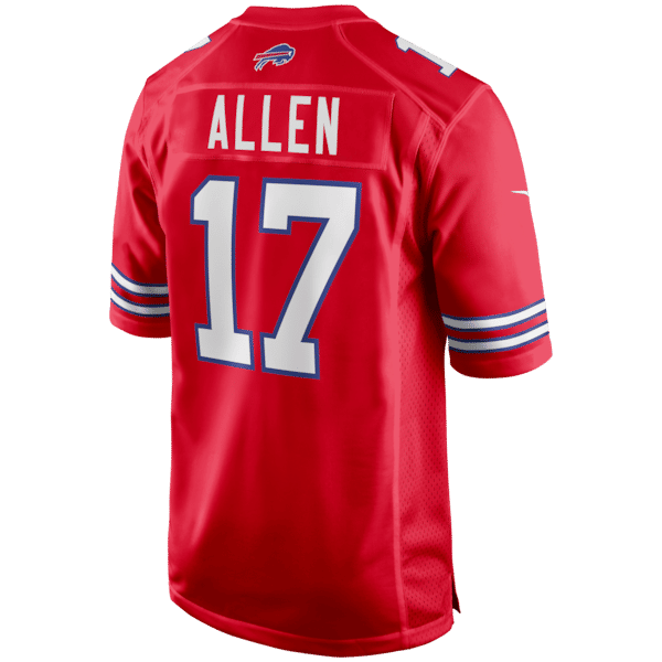 Custom Josh Allen Buffalo Bills Game Jersey Red
