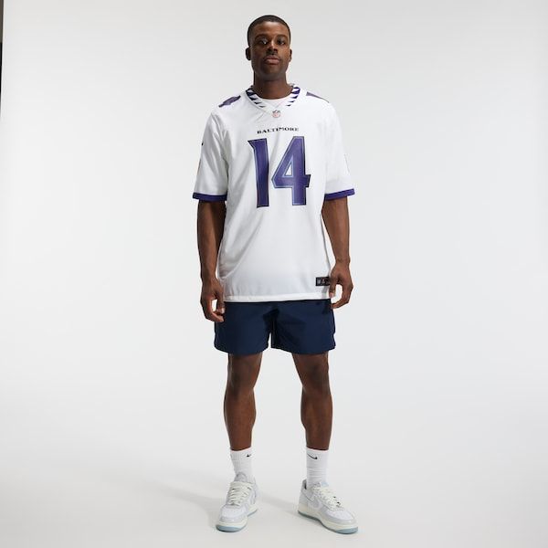Custom Kyle Hamilton Baltimore Ravens Game Jersey White