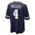 Custom Dak Prescott Dallas Cowboys Game Team Jersey Navy
