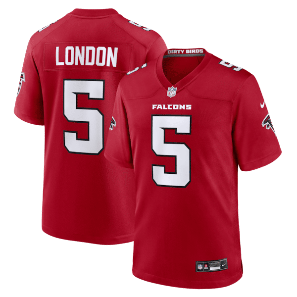 Custom Drake London Atlanta Falcons Game Jersey Red