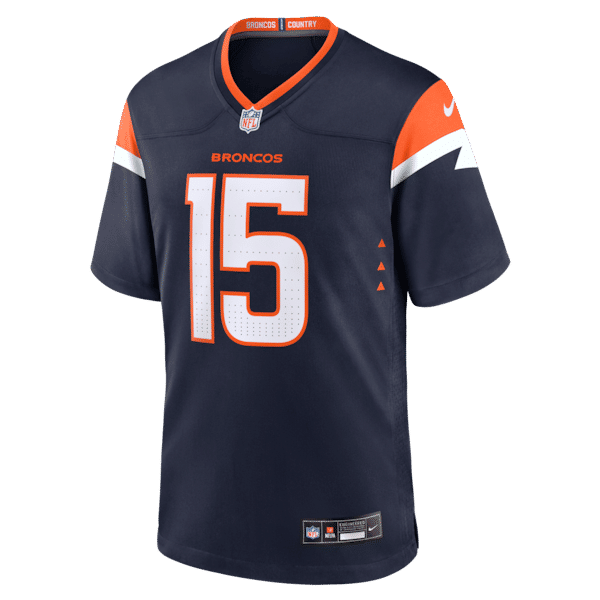 Custom Nik Bonitto Denver Broncos Alternate Game Jersey Navy