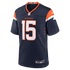 Custom Nik Bonitto Denver Broncos Alternate Game Jersey Navy