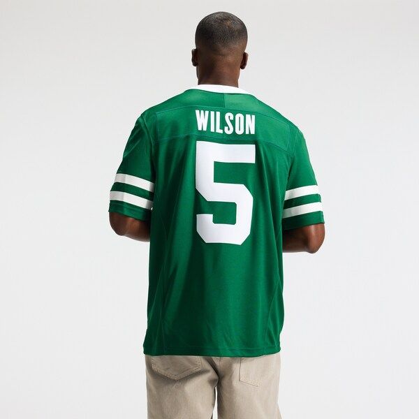 Custom Garrett Wilson New York Jets Vapor F.U.S.E. Stitched Limited Jersey Green
