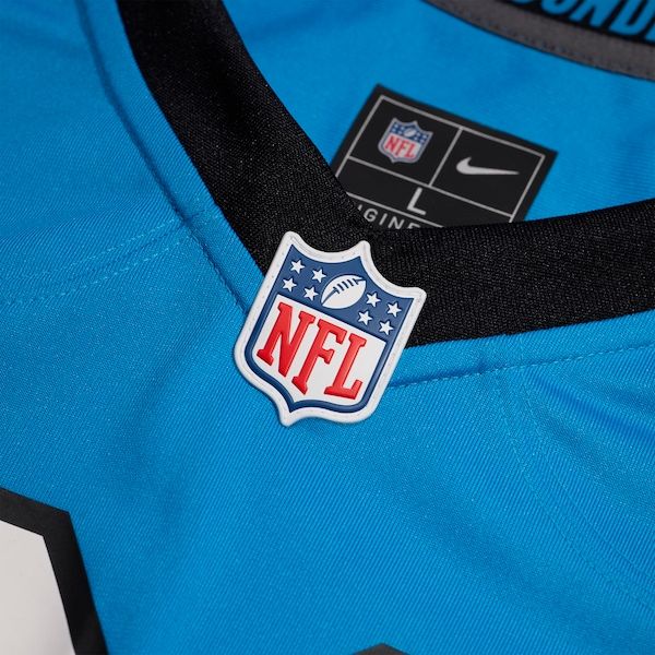 Custom Chuba Hubbard Carolina Panthers Alternate Game Jersey Blue
