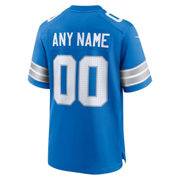 Custom Detroit Lions Custom Game Jersey Blue