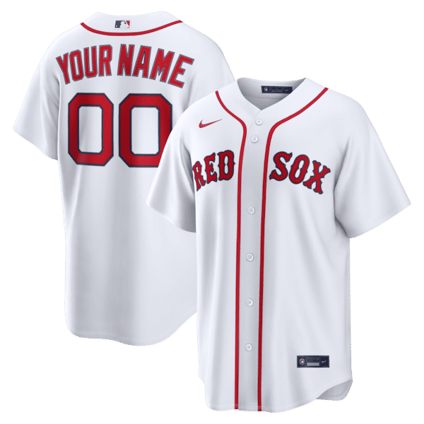 Custom Boston Red Sox Home Replica Custom Jersey White