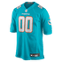 Custom Miami Dolphins Custom Game Jersey Aqua