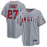 Custom Mike Trout Los Angeles Angels 2026 All-Star Edition Stars & Stripes Stadium Jersey Gray