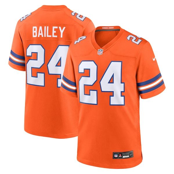 Custom Champ Bailey Denver Broncos Alternate Game Jersey Orange