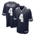 Custom Dak Prescott Dallas Cowboys Game Team Jersey Navy