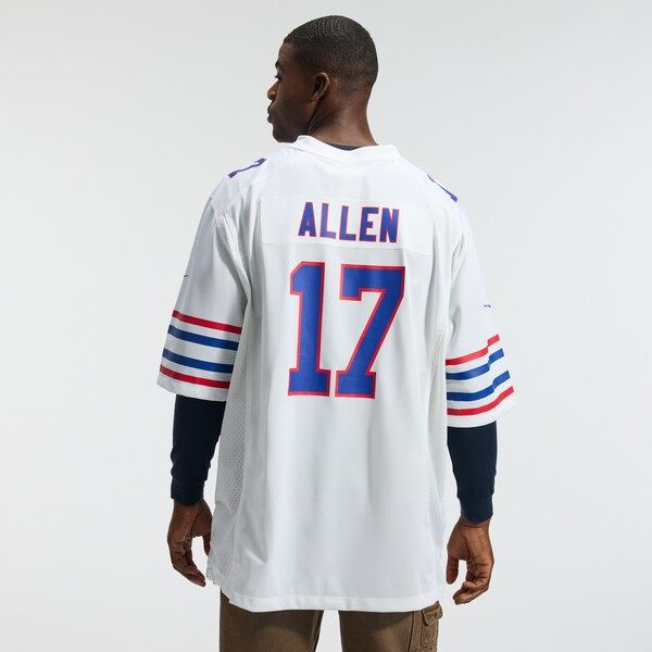 Custom Josh Allen Buffalo Bills Alternate Game Jersey White