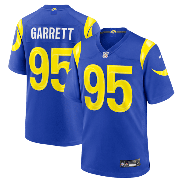 Custom Myles Garrett Los Angeles Rams Game Jersey Royal
