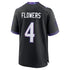 Custom Zay Flowers Baltimore Ravens Alternate Game Jersey Black