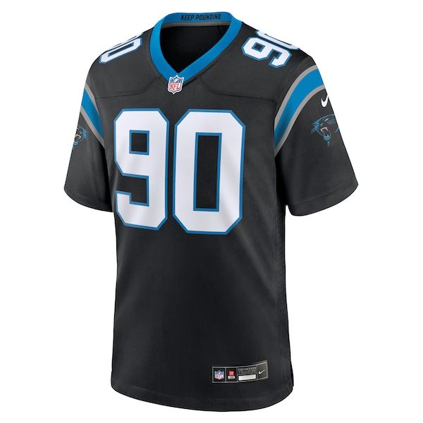 Custom Julius Peppers Carolina Panthers Game Jersey Black