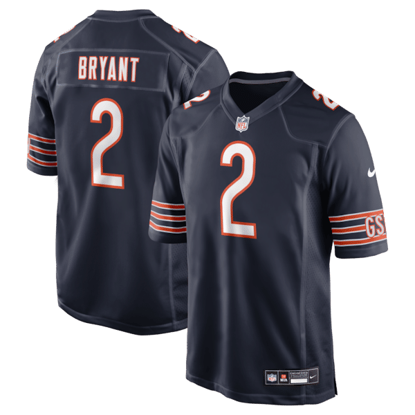 Custom Coby Bryant Chicago Bears Team Game Jersey Navy