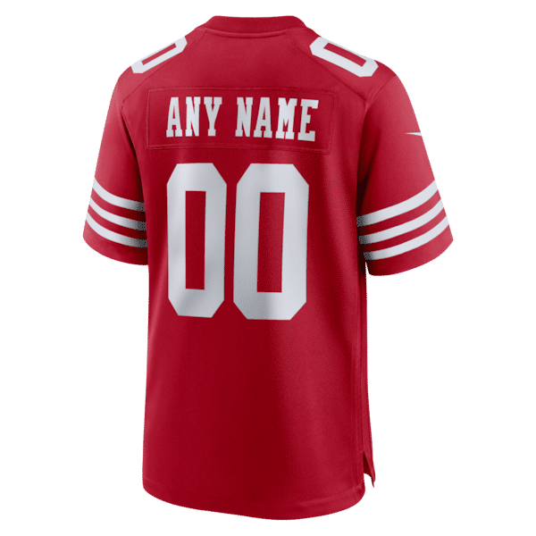 Custom San Francisco 49ers Custom Game Jersey Scarlet