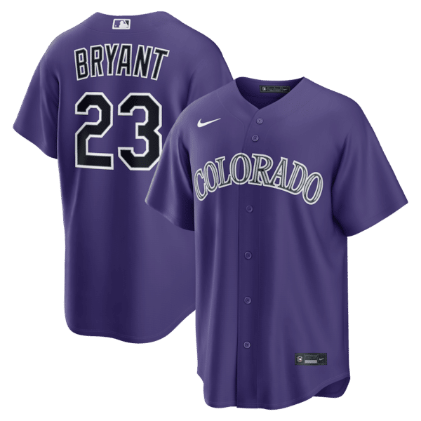 Custom Kris Bryant Colorado Rockies Alternate Replica Jersey Purple